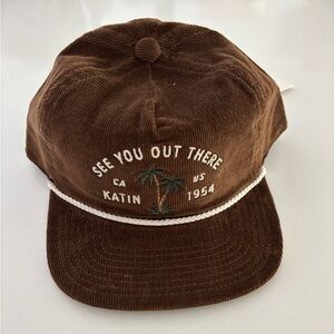 Katin Bermuda Corduroy Hat New One Size Brown Visor Rope Snapback
